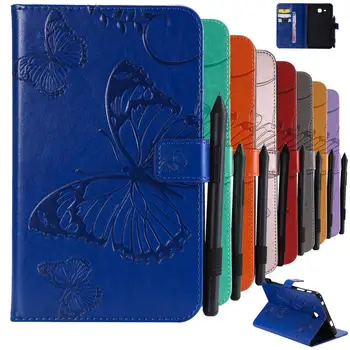 

for Samsung Galaxy Tab A 7.0 T280 T285 SM-T280 Tablet Case Emboss Butterfly Leather Flip wallet Shell for 2016 Tab a6 7.0 Cover