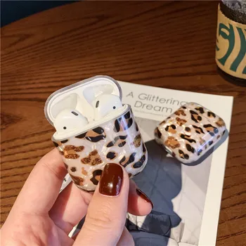 

Luxury Leopard Pattern Case For Airpods 2/1 Cover Cute Silicone Headphone Case For airpod Bluetooth Earphone Case Funda
