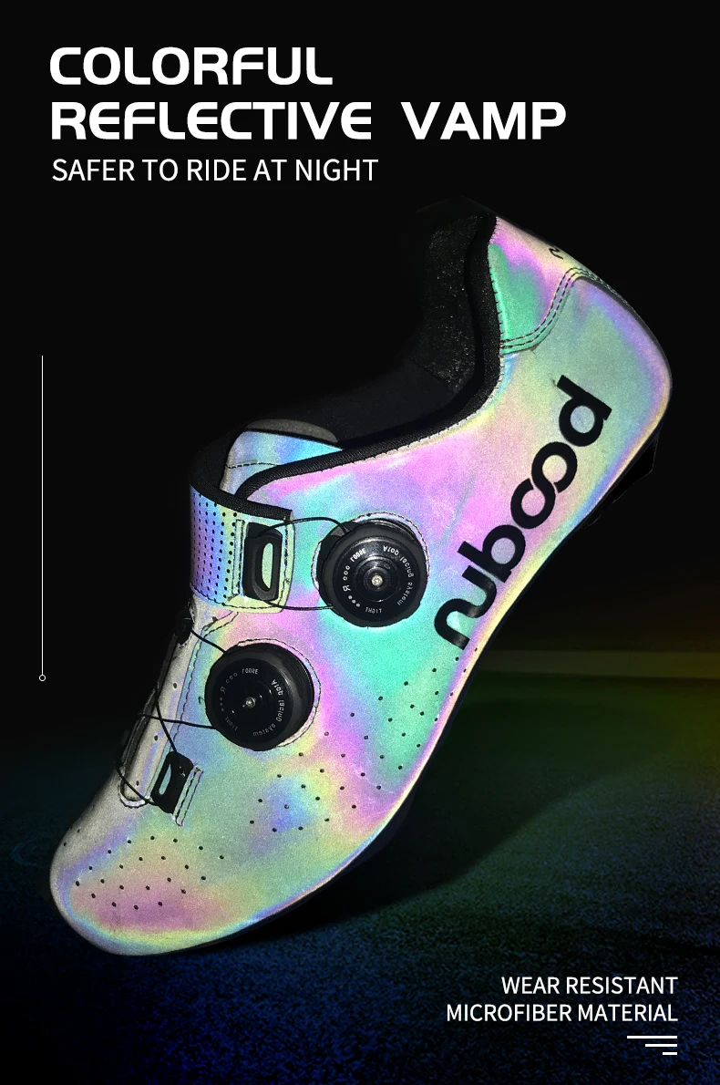 BOODUN 2020 new colorful luminous carbon fiber cycling shoes outdoor men women professional cycling enthusiast road bike shoes