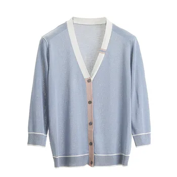 

Thin Women Cardigan Knit Sweater Short Coat Crochet Female Casual Woman Sun Protection Clothing Tops Poncho Pull Femme