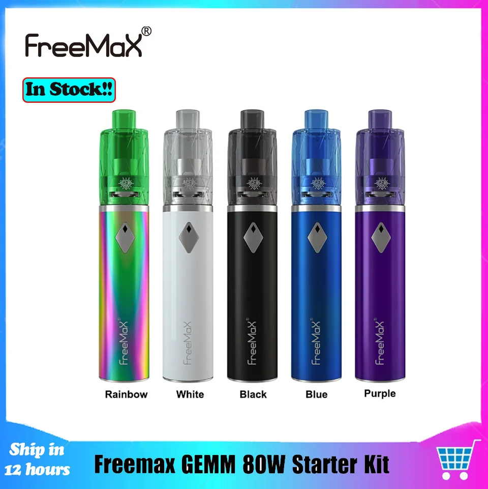Electronic Cigarette Vape Pen Original FreeMax GEMM 80W Kit Built-In 2900mah Battery With Disposable Tank 5ML Starter | Электроника