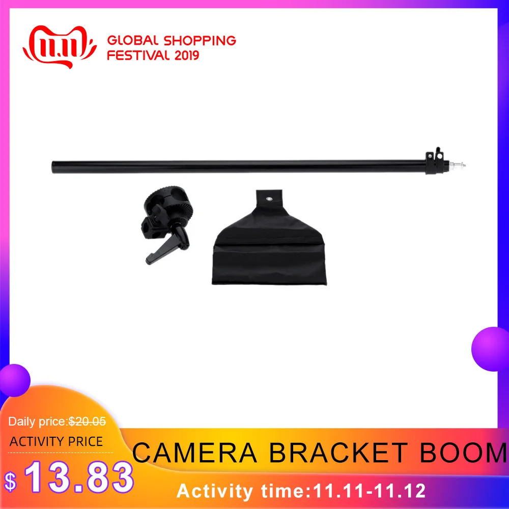 

Andoer 75-138cm Camera Bracket Boom Arm Top Light Stand Photo Studio Kit for Softbox Light