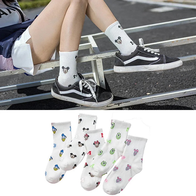 

Cartoon women socks Animal Mickey mouse long socks Funny Harajuku socks Cotton Korea Style Female Casual Cute Socks