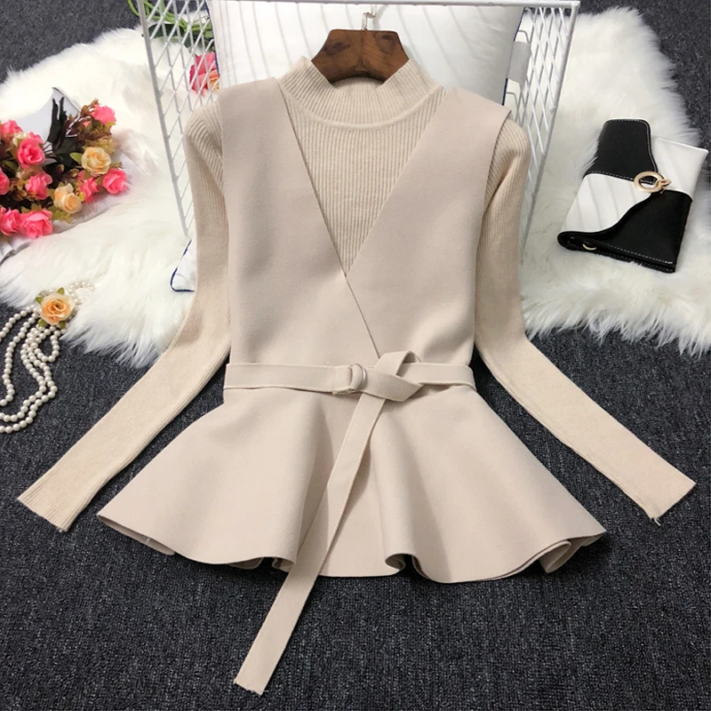 Женский трикотажный костюм ALPHALMODA комплект из двух предметов: рубашка с низом и