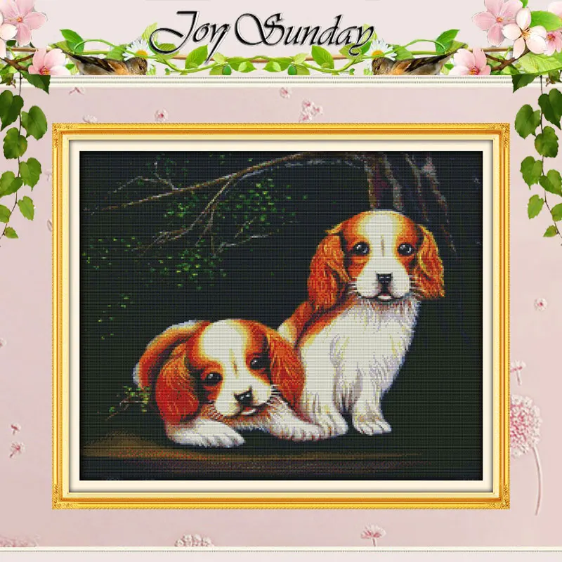 Two Dogs Patterns Counted Cross Stitch 11CT 14CT Cross Stitch Set