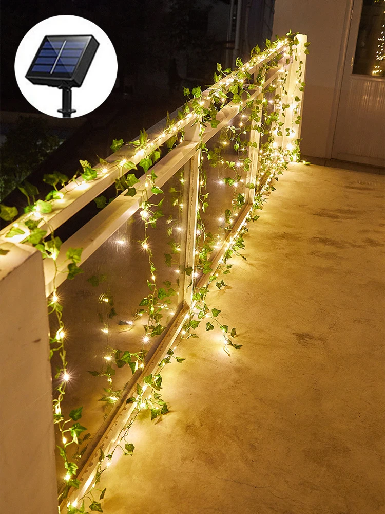 Fairy Lights Maple Leaf Outdoor Solar Guirlande Waterdichte Led String Licht Voor Tuin Hek Decoratie|Zonnenlamp| - AliExpress