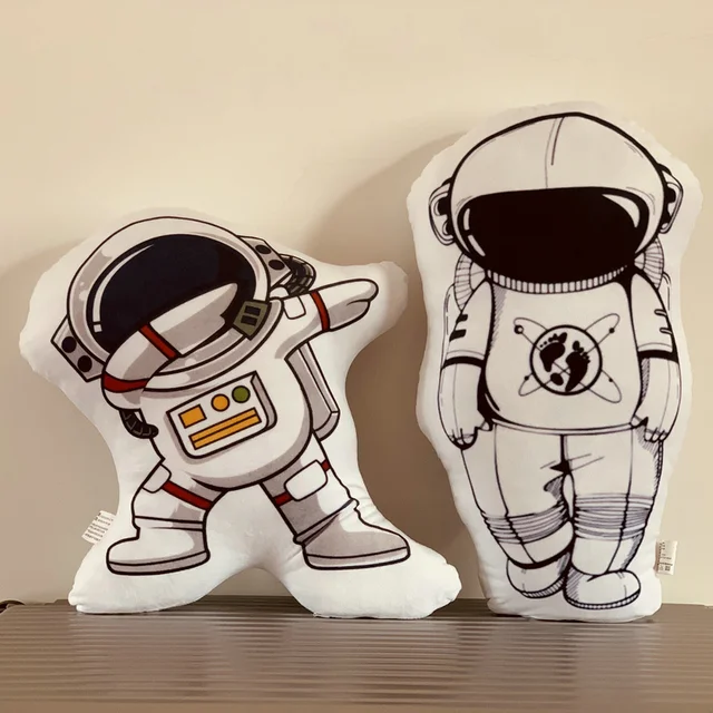 Simulation Space Series Plush Pillow Toys Astronaut Spaceman Rocket Spacecraft Stuffed Doll Nap Pillow Boys Kids Birthday Gifts 1