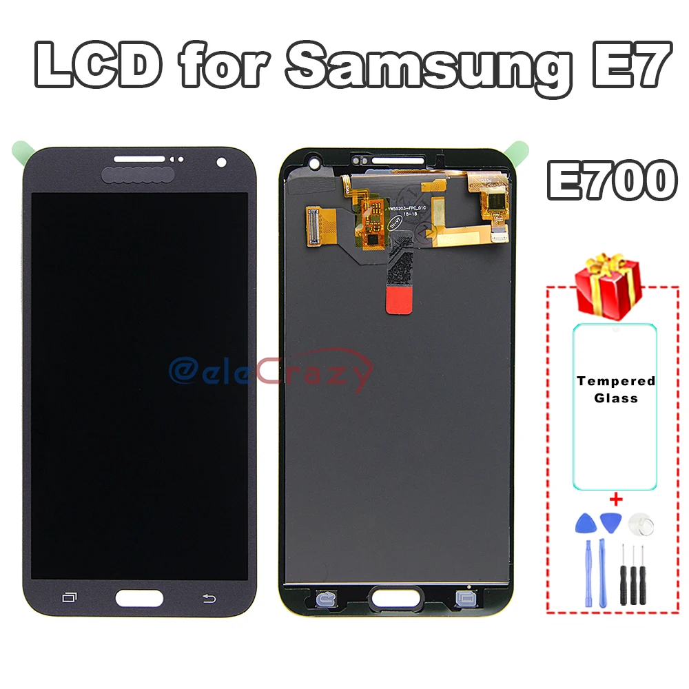 100% протестированный TFT для SAMSUNG Galaxy E7 E700 E7000 E7009 E700F E700H E700M ЖК-дисплей с сенсорным