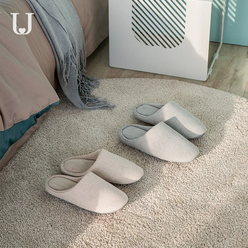 Xiaomi Jordan&Judy/пара хлопковых тапочек; домашняя теплая Домашняя обувь; бархатная Нескользящая хлопковая обувь на толстой подошве