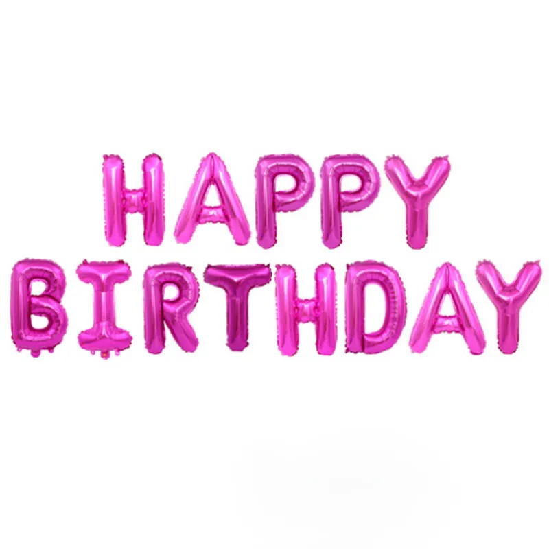 FELIZ cumpleaños письмо воздушный шар из фольги Испания Happy birthday Алфавит шар День рождения украшения детей Baby Shower ХП - Цвет: rose red HP