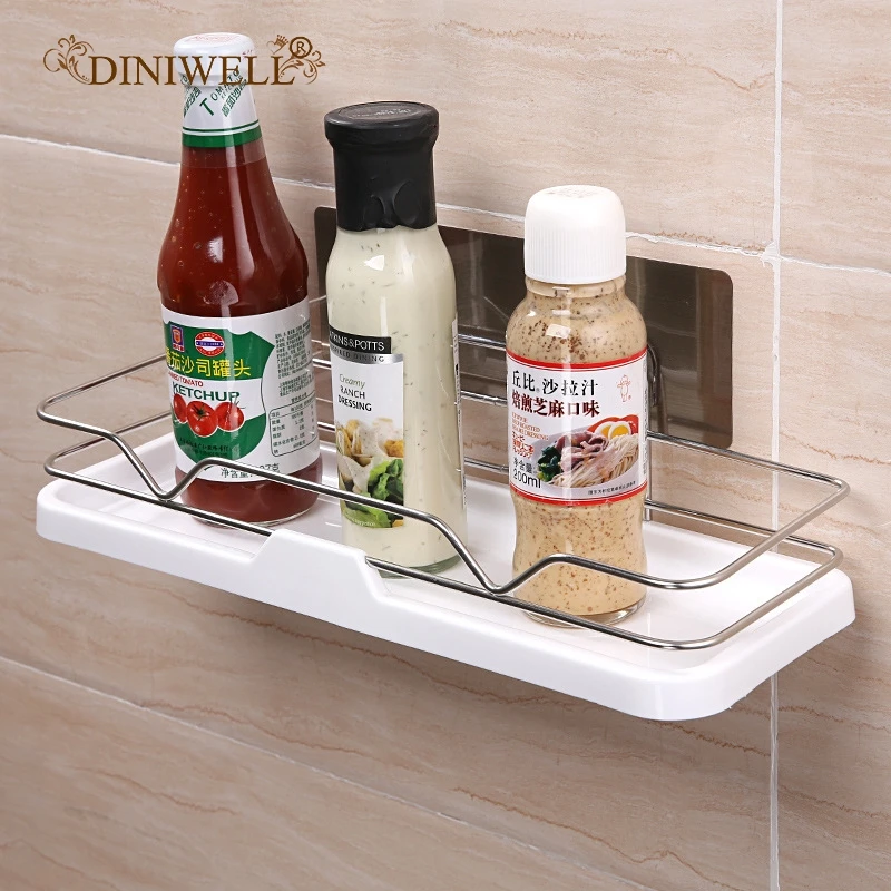 DINIWELL настенная полка для душа, насадка для душа, черно-белая корзина для хранения, корзина для хранения, аксессуары для ванной комнаты