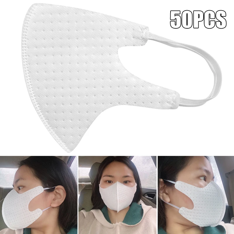 

Masks Disposable Cycling Face Mask Dust-proof Anti-fog /dirt/debris 50pcs Mouth Mask KQS8