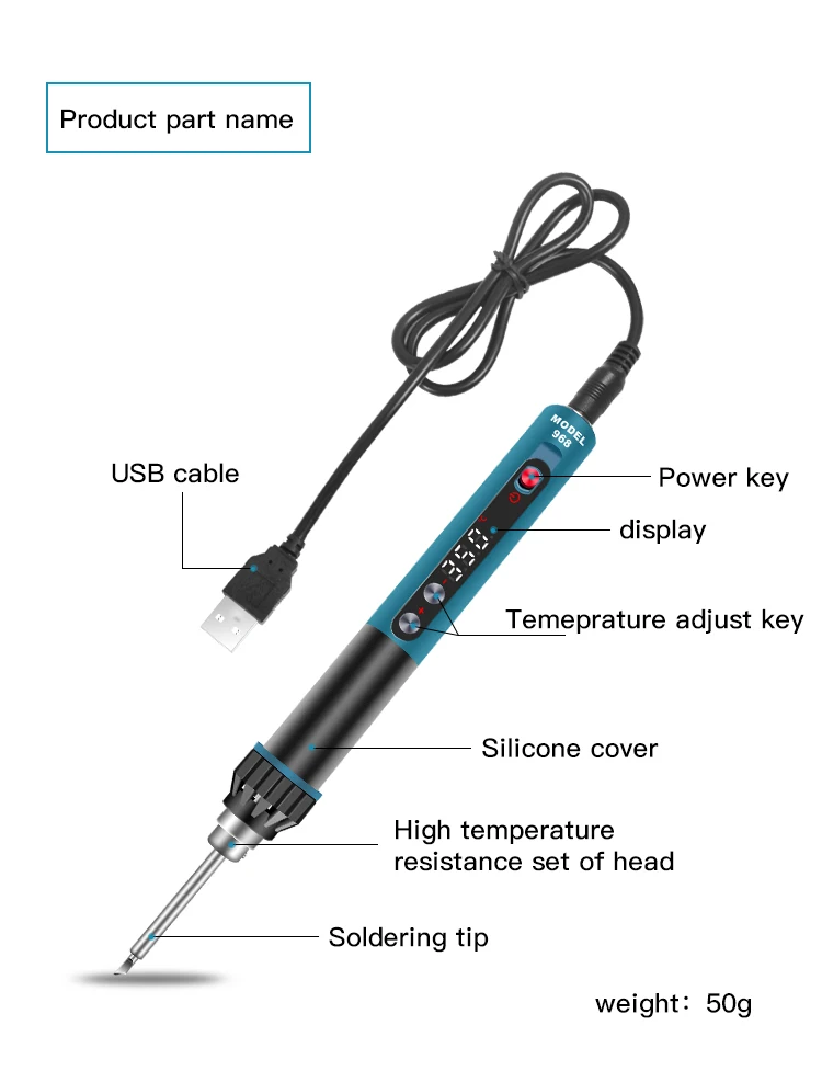 New arrive 230W CXG 968 USB Variable power electric solder iron Quick Heating Adjustable Temperature LCD Digital Display best soldering iron for electronics