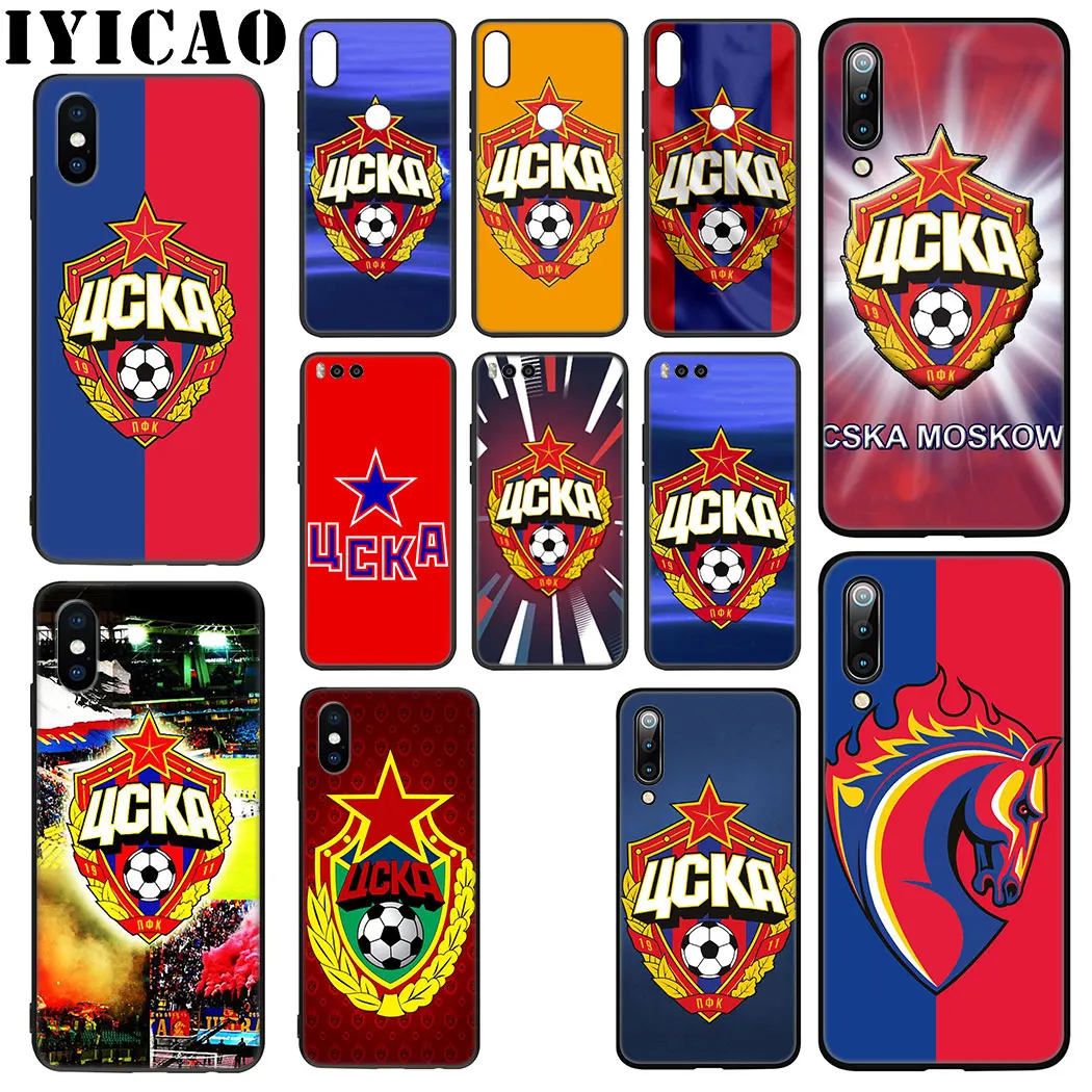 IYICAO PFC ЦСКА мягкий чехол для Xiaomi Mi на возраст 6 8 9 SE A1 A2 Lite F1 9T A3 Pro CC9E CC9 макс 3 5X 6X pocophone