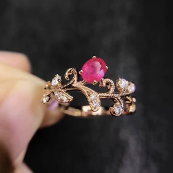 

Per jewelry Natural real ruby or sapphire or emerald ring Free shipping 925 sterling silver 0.35ct gemstone Fine jewelry R912254