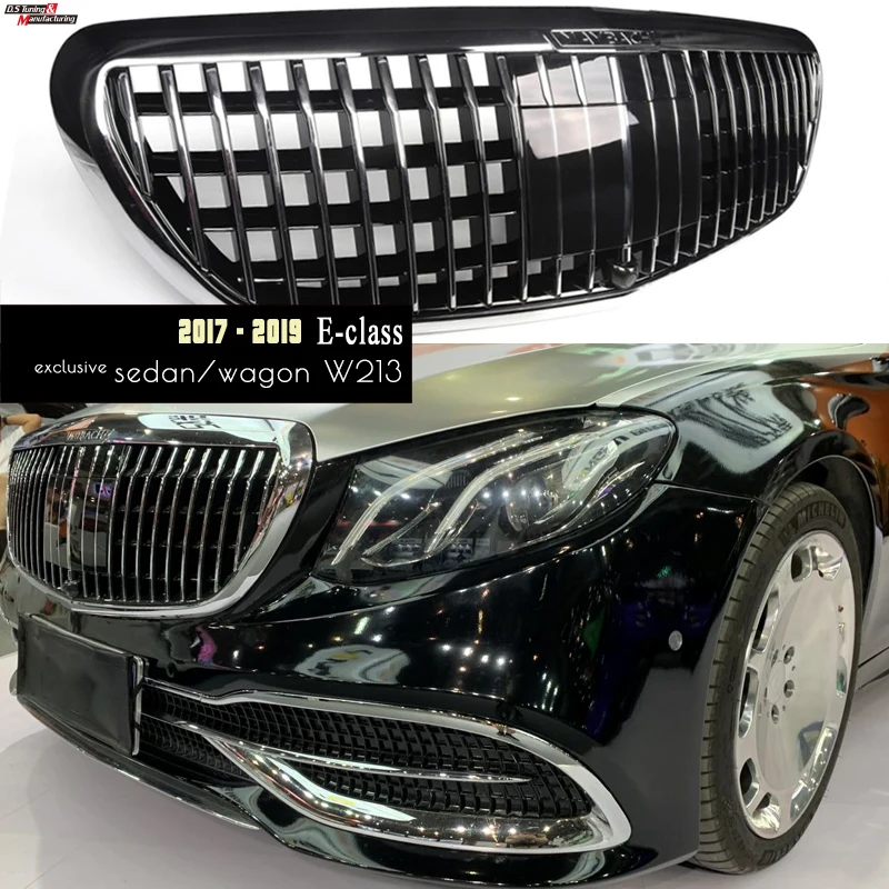 Front Bumper Grille Fit For Mercedes W213 S213 E Class Pre-facelifted (2017 - 2019) Sedan & Wagon Exclusive Models Only
