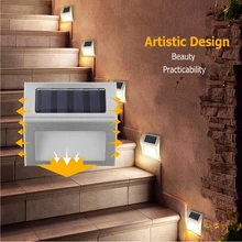 Mini LED Solar Lamp Path Stair Outdoor Waterproof Wall Light Garden Landscape Step Stair Deck Lights Balcony Fence Solar Light