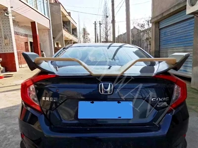 Unpainted Primer Для Honda Civic 10th украшение автомобиля высокое качество АБС пластик задний спойлер багажника задний Багажник крыло автомобиля Стайлинг - Цвет: Unpainted Primer