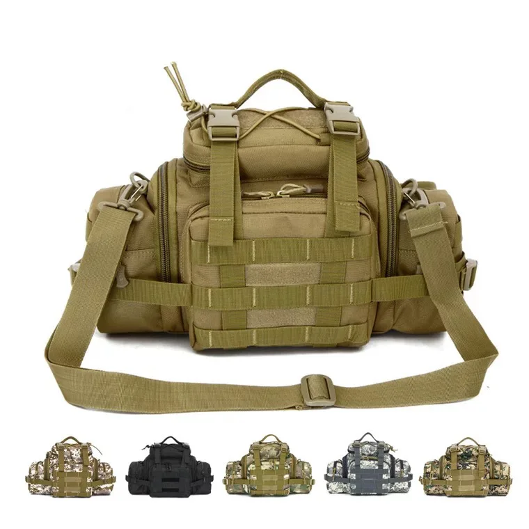 

Army Fans Outdoor Camouflage Riding Tactical Large Wallet Multi-functional Lure Fishing Bag Shoulder Camera Bag Cross Border