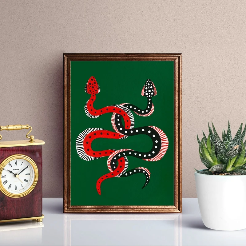 Sushi-Cheeseburger-the-Snakes-Prints-Funny-Creative-Artwork-Watercolor-Painting-Poster-Wall-Pictures-Home-Wall-Art