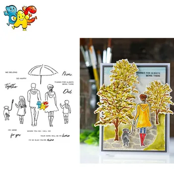 

Family Transparent Clear Stamps for DIY Scrapbooking/Card Making/Kids Christmas Fun Decoration Supplies