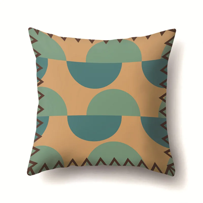 Полиэфирная Геометрическая наволочка контрастного цвета декоративная для