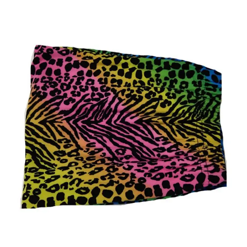 Popular Color Neon Leopard Print Leggings Female Stretch Milk Silk Pants Neon Zebra Leopard Leggings - Цвет: MB