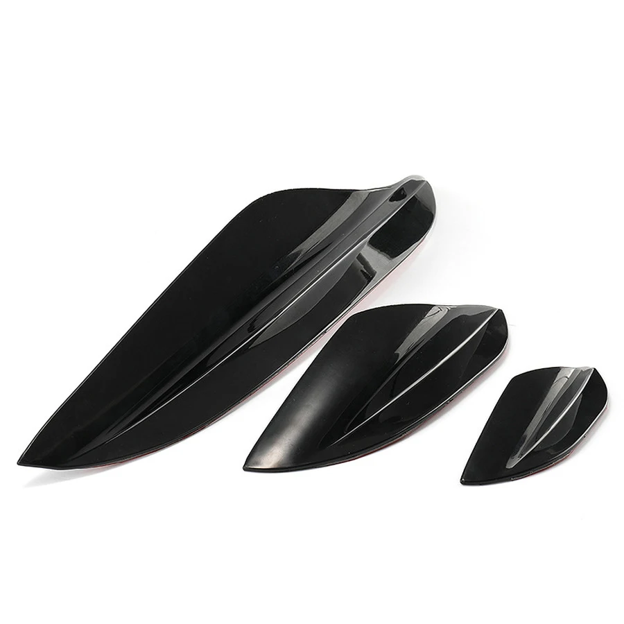6Pcs Front Bumper Canards Fins Splitters Glossy Black Car Body Spoiler Kit For BMW E90 E92 E93 M3 2005-2012