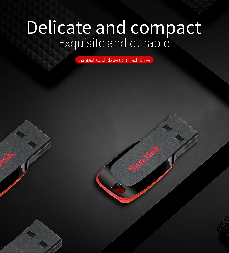 SanDisk USB флэш-накопитель CZ50 USB 2,0 флэш-накопитель 128 ГБ Флешка 64 Гб U диск флэш-памяти 16 ГБ 32 ГБ