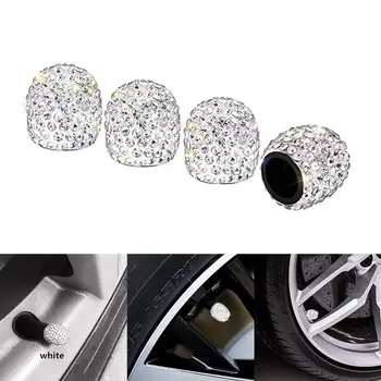 

Diamond-Encrusted Valve Cap Creative Modified Car Tire Cap Diamond Valve Core Cap Diamond Shiny Dust Cap Auto Parts