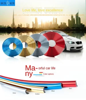 

8 Meters Car Wheel Rim Sticker Wheel Decoration Auto Tire Rims Plated Strip Protection Decoration