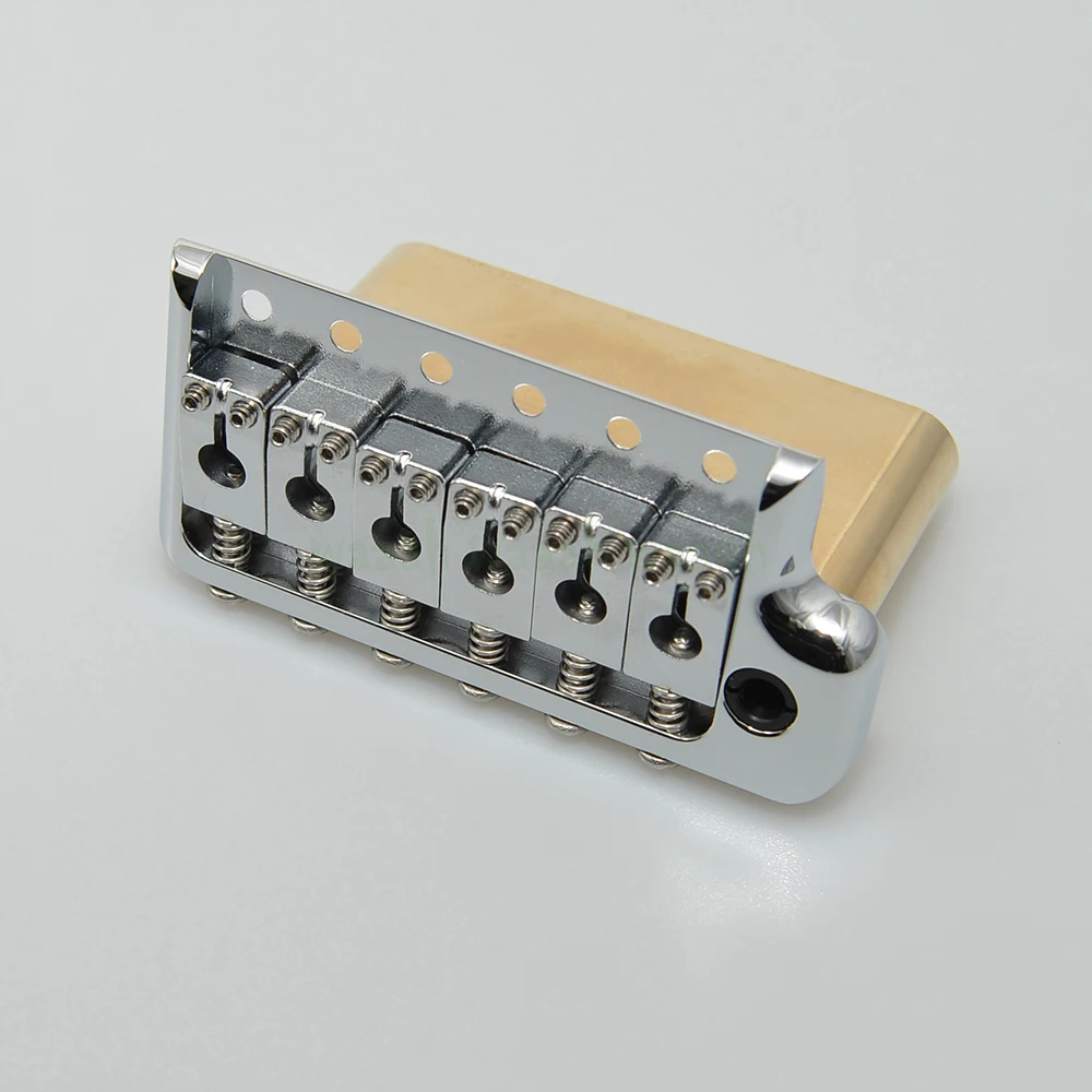 Ponte para Estilo Borda para Strat Usinado Ultra Latão 6 Parafusos Guitarra Tremolo Prs Faca Elétrica Estilo Cnc 52.5mm - Image 2