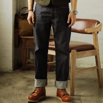 Red Tornado 55501 Men's Jeans 14oz Raw Red Line Selvedge Denim Pants 1