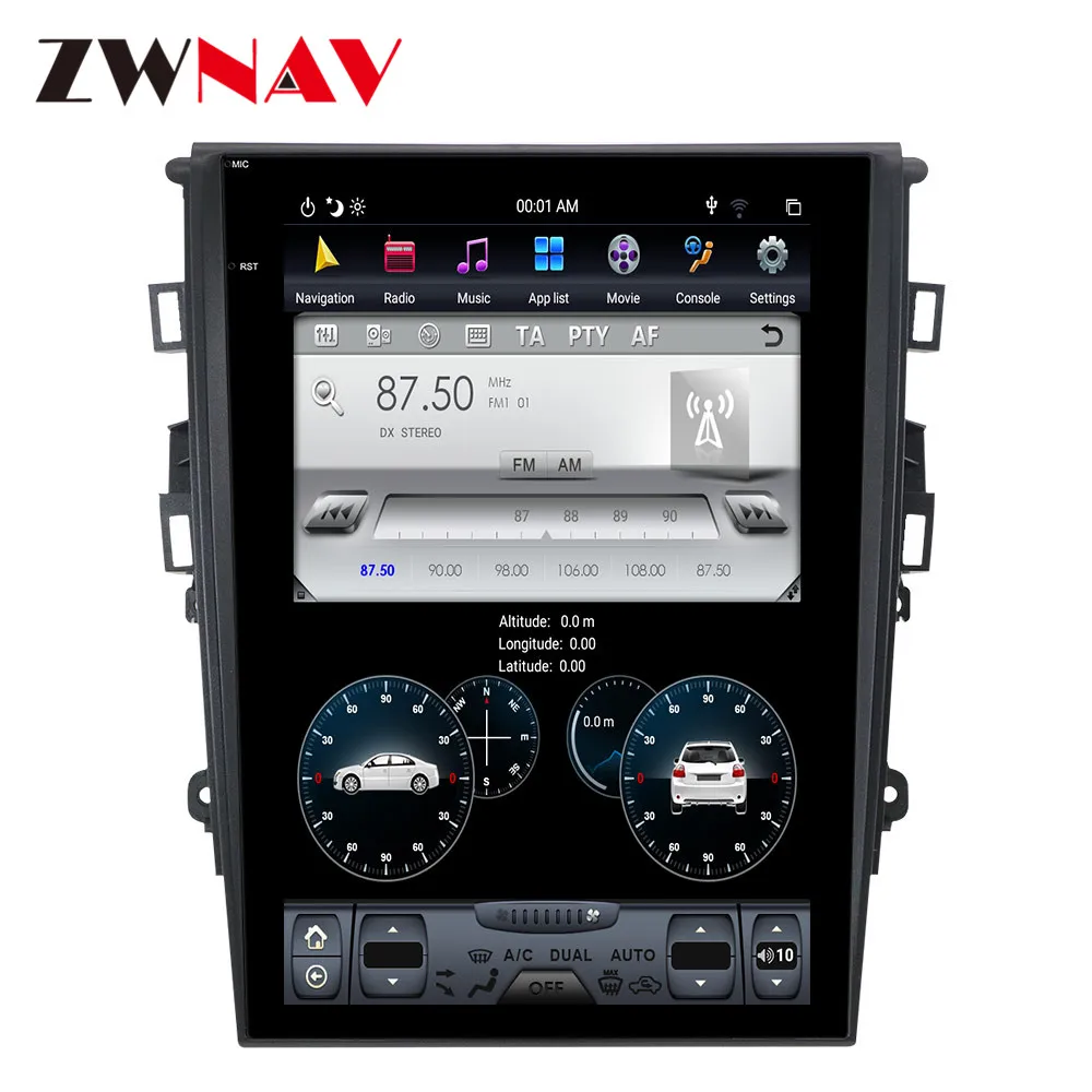 Excellent DSP Carplay vertical Tesla screen Android 9.0 Car Multimedia Player For ford Mondeo Fusion MK5 2013+ GPS Radio stereo head unit 5