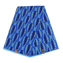 Африканский настоящий голландский воск синий узор набивная ткань настоящая парафинированная ткань с принтом 6 ярдов Новое поступление модный дизайн