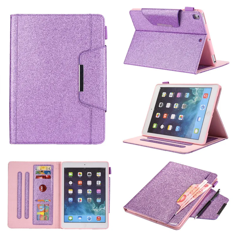 Чехол для iPad 10 2 2019 блестящий чехол смарт планшета 7 го поколения с отделениями