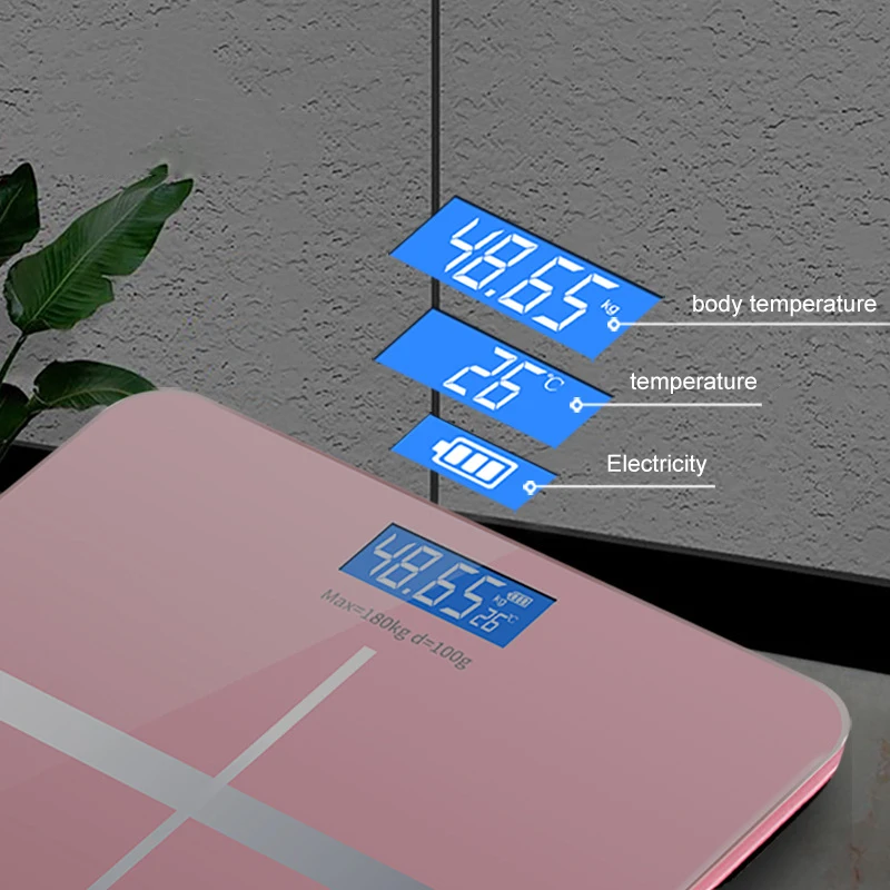 Intelligent Electronic Scale Digital Temperature Bathroom USB Charging Scale