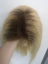 Peluca de cabello humano Rubio degradado Bob para mujeres negras, cabello liso brasileño Bob corto Natural, 100%, 613