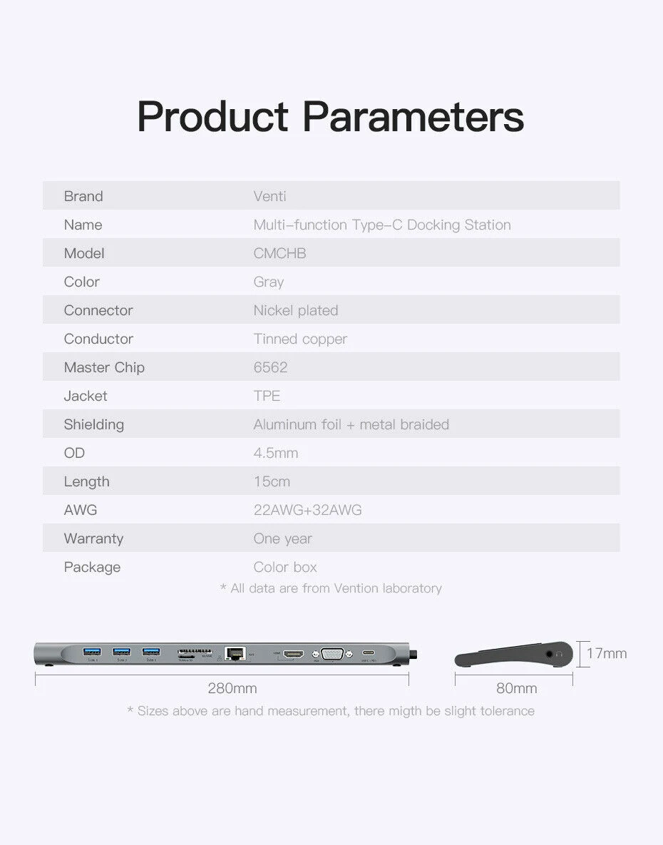 Мульти 10 портов type C концентратор USB-C концентратор USB C концентратор до 3,0 USB HDMI RJ45 VGA usb-хаб для MacBook Pro/AirAccessories