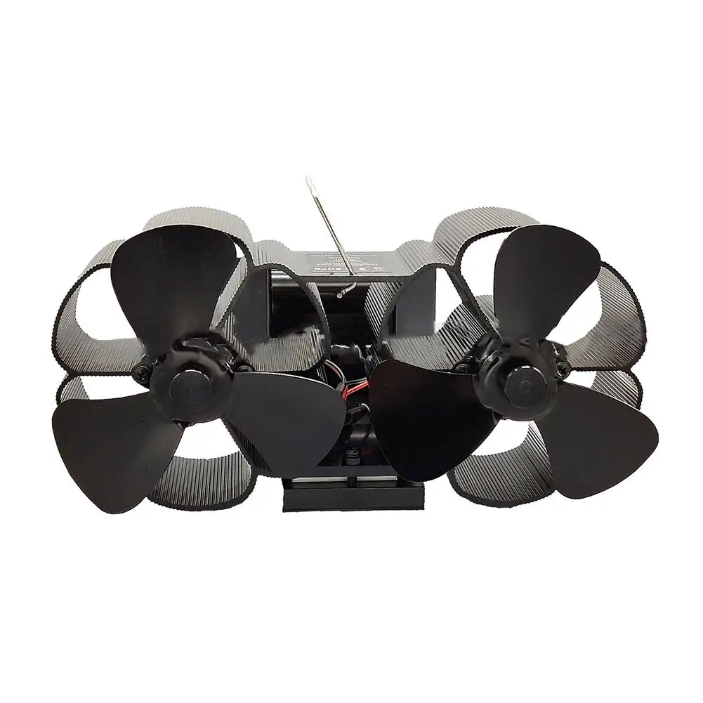 Двойной головкой вентилятор для камина 6 лепестковая Автоматически запускать