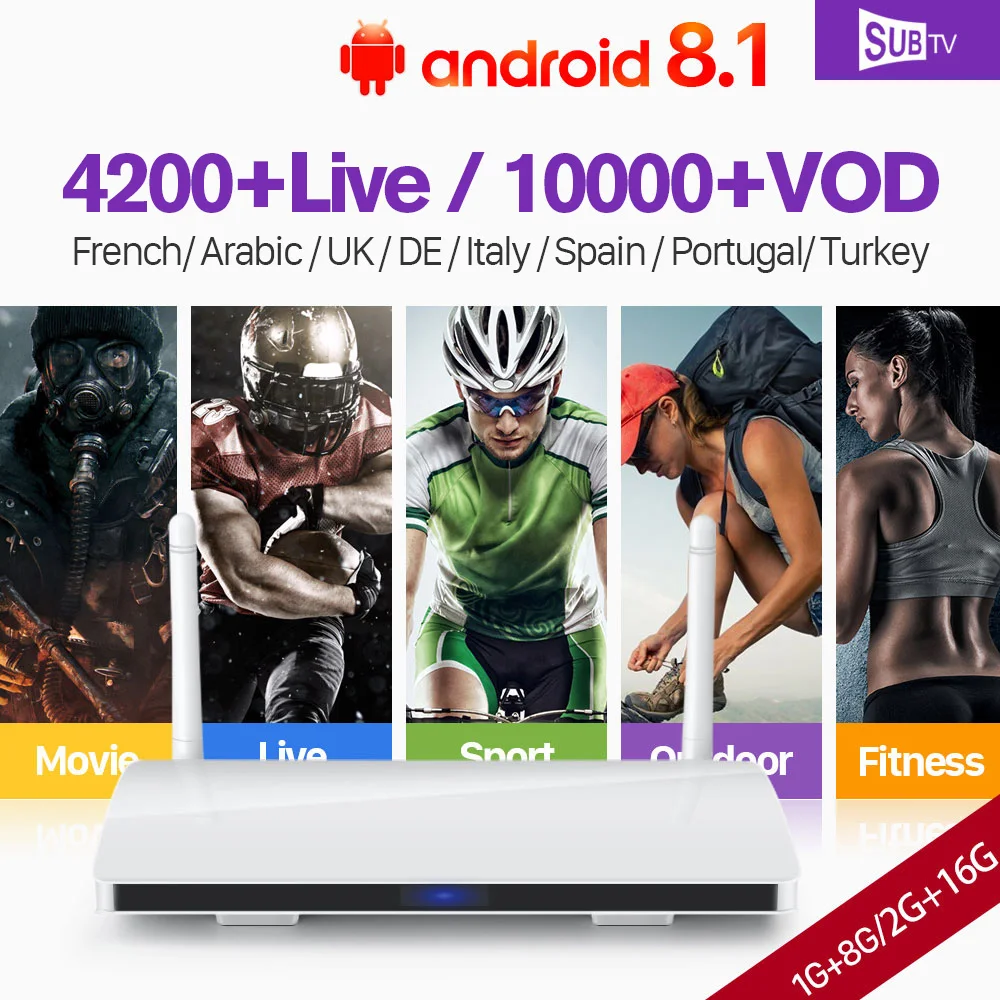 

Code IPTV Subscription Arabic IP TV RK3229 R6 Android 8.1 TV Box Full HD IPTV Portugal Turkish IP TV 1 Year France Arabic Italia
