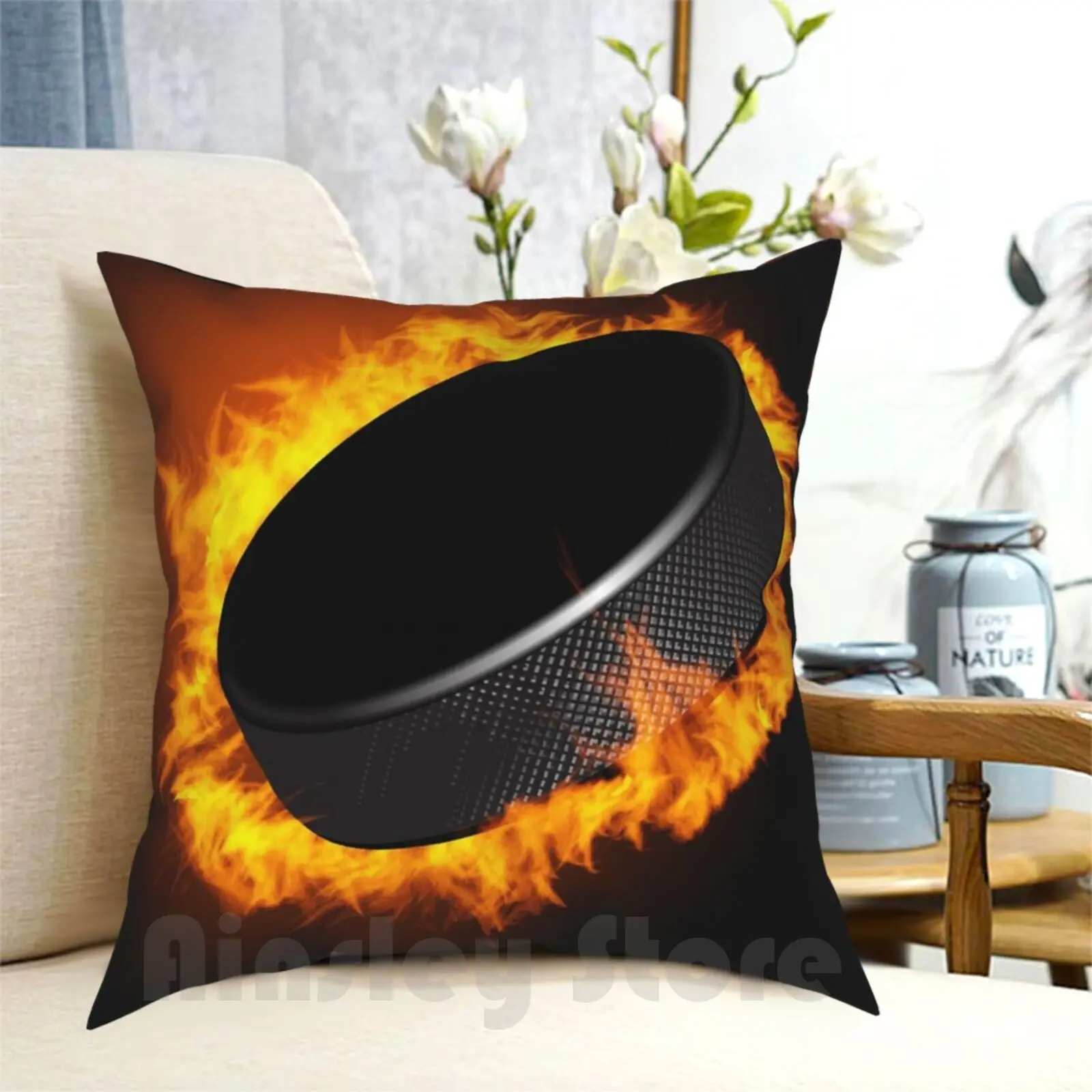 Чехол-Подушка для хоккея с принтом | Дом и сад