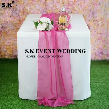 

20 Colors Choose Chiffon Table Runner Linen Table Cloth Runners For Wedding Event Party Decoration