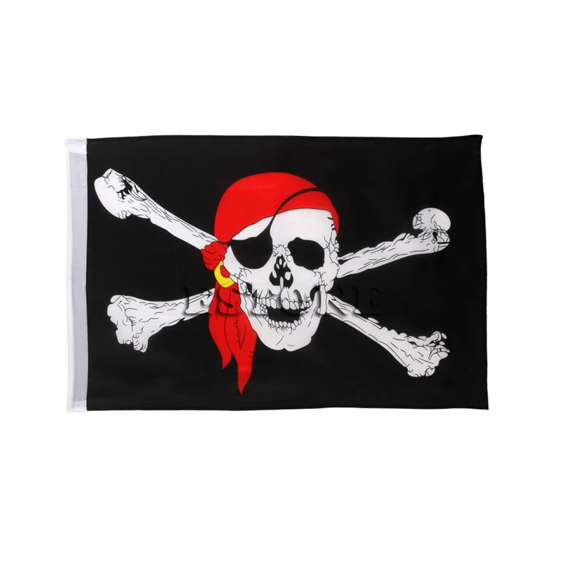 1 шт. 60*90 см Большой Череп скрещенные кости Пиратский Флаг Веселый Роджер висячий с втулкой без полюса