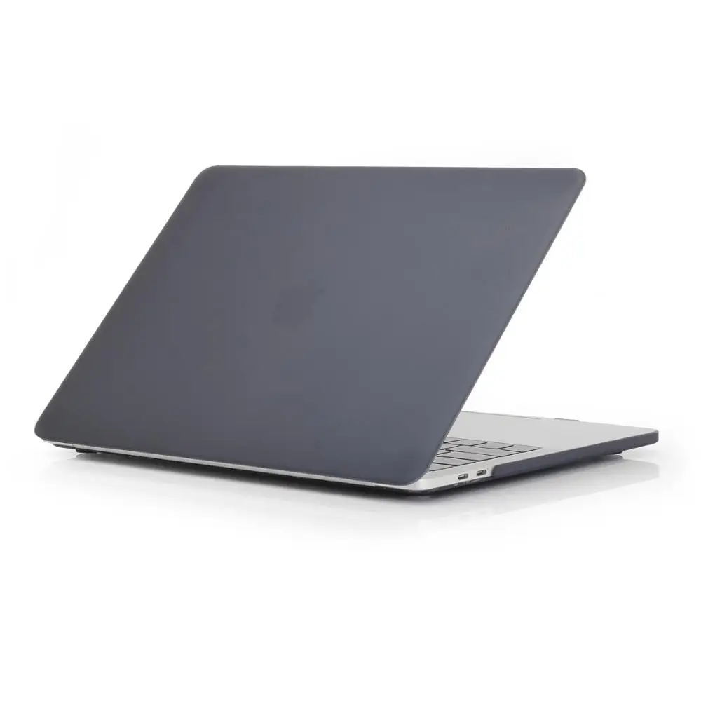 Матовая прозрачная лампа прозрачный чехол для Mac book Air Pro retina 11 12 13 15 Touch Bar A2159 Air 13 A1932 чехол - Цвет: Matte Black