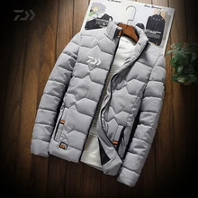 Daiwa Рыбацкая куртка осень зима Рыболовные костюмы утолщаются согреться твердые карманные мужские хлопковые пальто Верхняя одежда рыболовная рубашка