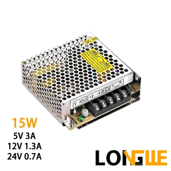 

LONGWE 15W SMPS Switching Power Supply AC-DC SIngle Transformer S-15 5V 12V 24V for Power Amplifier 99x97x35mm