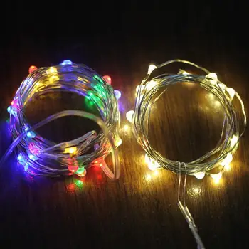 

5m/10m 3aa Battery Christmas Light Strip Light Led String Light Cooper Wire For Garland Holiday Fairy Wedding Party Decoration