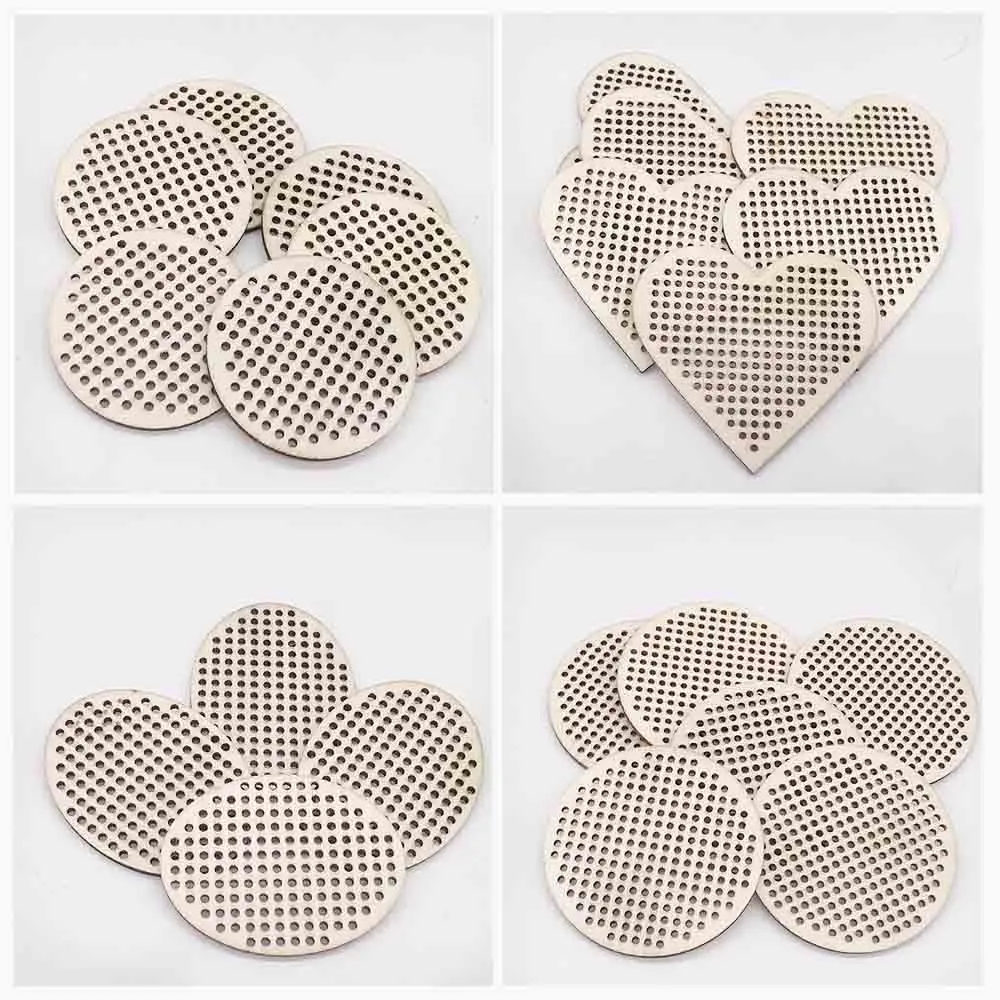 30 шт. деревянные кольца сердца для вышивки крестиком|Поделки из дерева| |