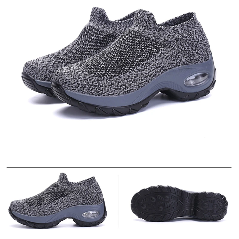 Light grey Женская теннисная обувь, s, женская спортивная обувь для спортзала, устойчивая дышащая сетчатая подушка, кроссовки на толстой подошве, Женская теннисная обувь, дешево - Цвет: Light grey